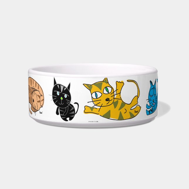 Happy Kitty Cat Pet Bowls (Front)