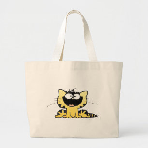 Happy-Kitty Large Tote Bag