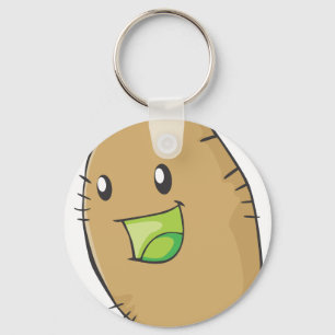 Happy Kiwi Fruit Smiling Key Ring