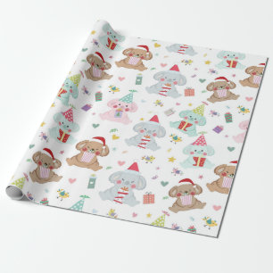 Happy Koala Bear Christmas Pattern Wrapping Paper