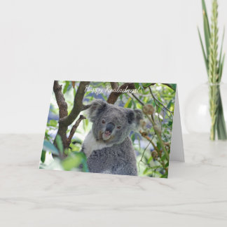 Happy Koaladays adorable koala Christmas card