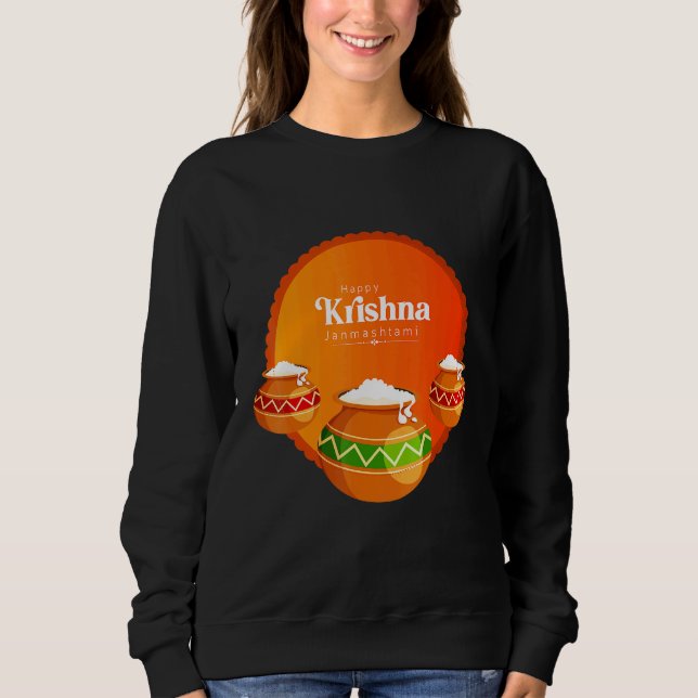 Happy Krishna Janmashtami Sweatshirt (Front)