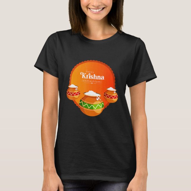 Happy Krishna Janmashtami T-Shirt (Front)