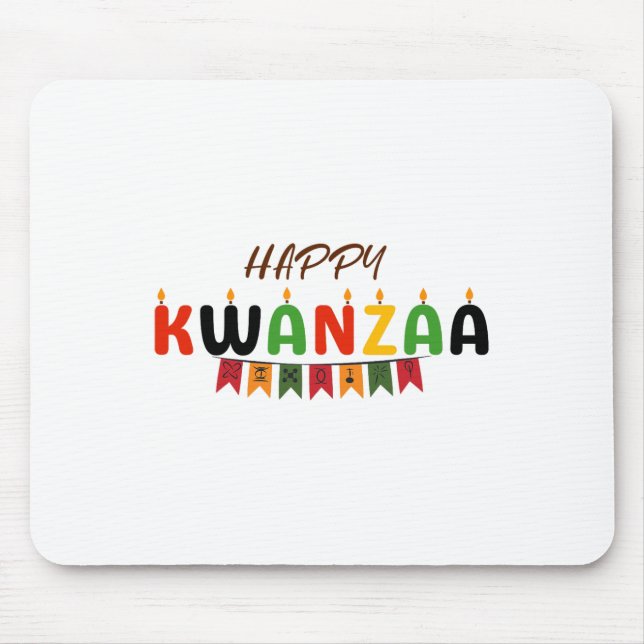 Happy Kwanzaa - 7 Principles Of Kwanzaa Tees  Mouse Pad (Front)