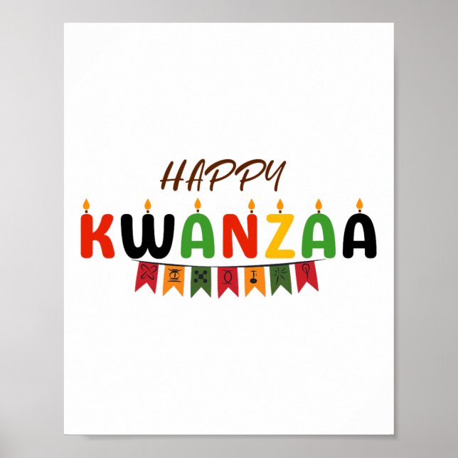 Happy Kwanzaa - 7 Principles Of Kwanzaa Tees  Poster (Front)