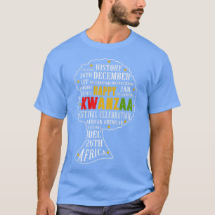 Happy Kwanzaa African American Black Woman Africa  T-Shirt