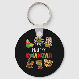 Happy Kwanzaa African American Holiday  Key Ring