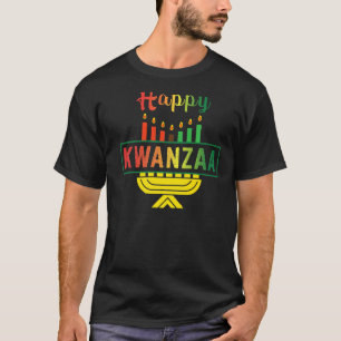 Happy Kwanzaa African Pride Black Woman Seven Prin T-Shirt