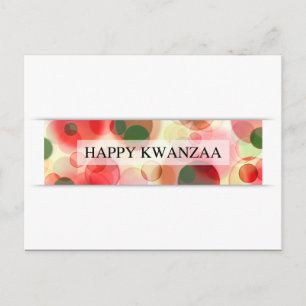 happy kwanzaa (bokeh) postcard