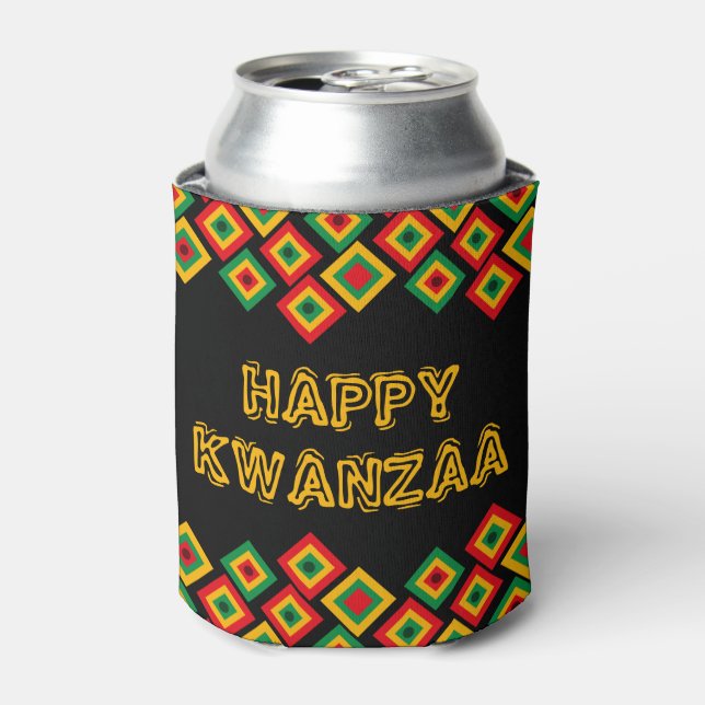 Happy KWANZAA Can Cooler (Can Front)
