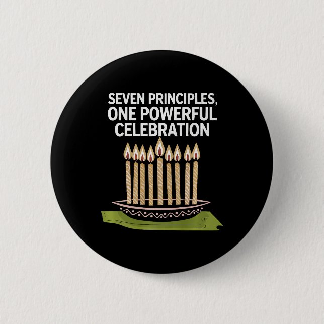 Happy Kwanzaa Candles Africa Holiday African Ameri 6 Cm Round Badge (Front)