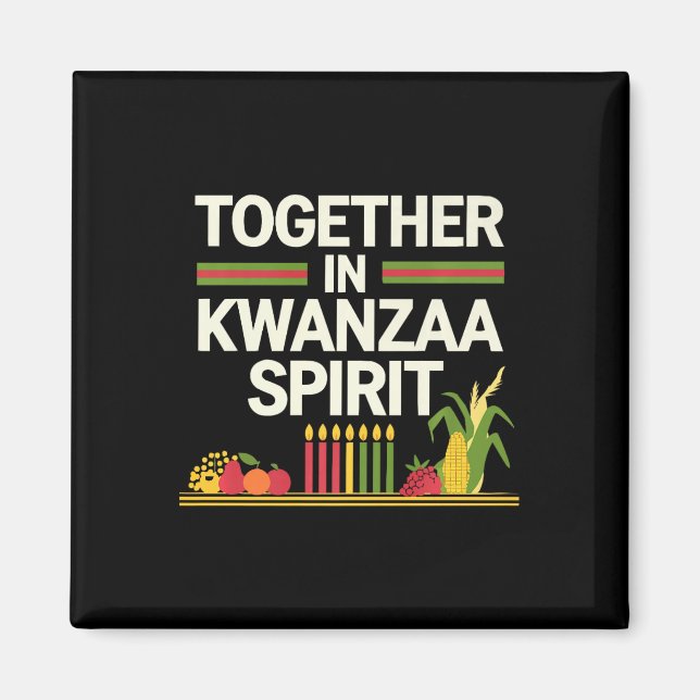 Happy Kwanzaa Candles Africa Holiday African Ameri Magnet (Front)