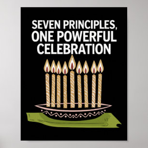 Happy Kwanzaa Candles Africa Holiday African Ameri Poster