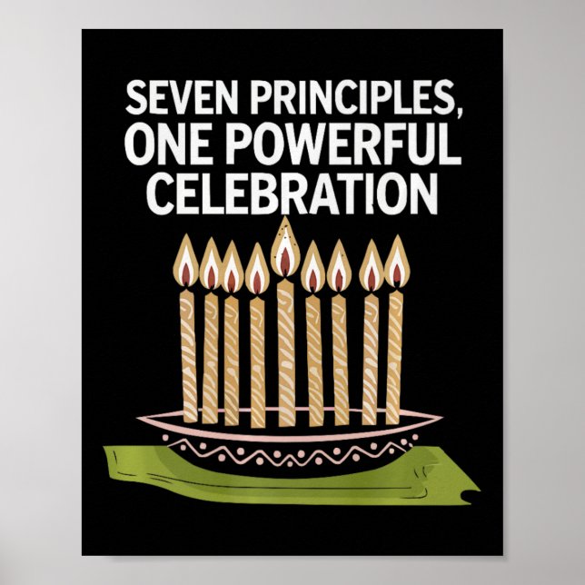 Happy Kwanzaa Candles Africa Holiday African Ameri Poster (Front)