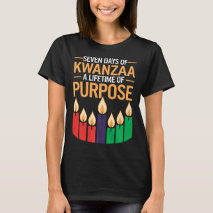 Happy Kwanzaa Candles Africa Holiday African Ameri T-Shirt