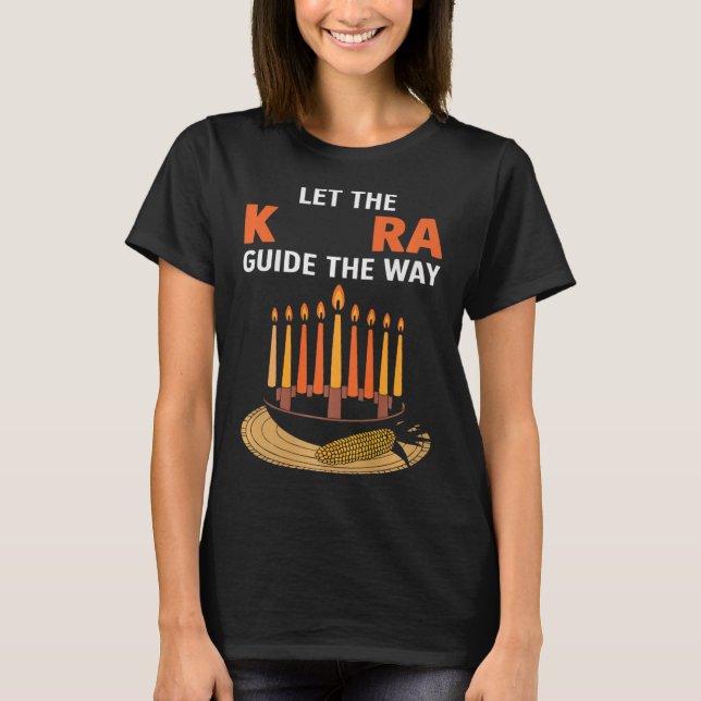 Happy Kwanzaa Candles Africa Holiday African Ameri T-Shirt (Front)