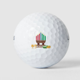 happy kwanzaa candles golf balls