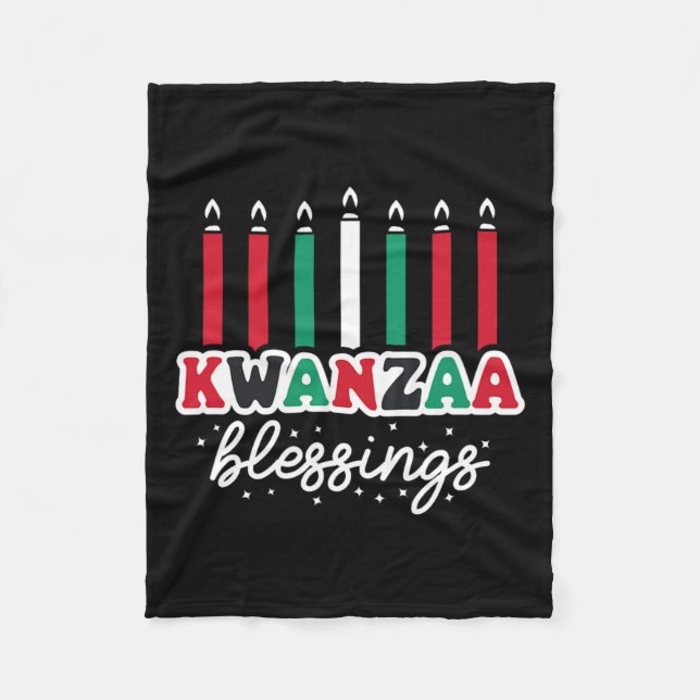 Happy Kwanzaa Celebrate African  Fleece Blanket (Front)