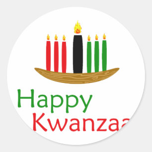 Happy Kwanzaa Classic Round Sticker