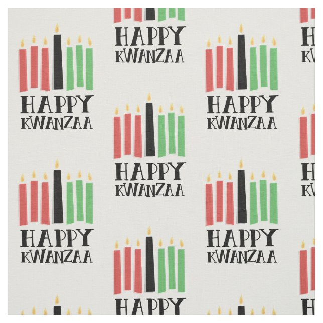Happy Kwanzaa |  Fabric (Swatch)