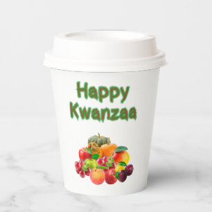 Happy Kwanzaa First Fruits Paper Cups