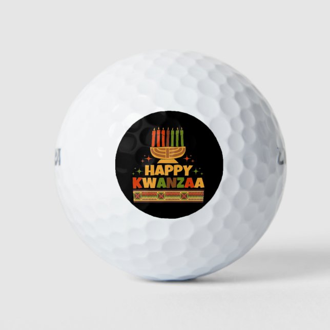 Happy Kwanzaa Golf Balls (Front)