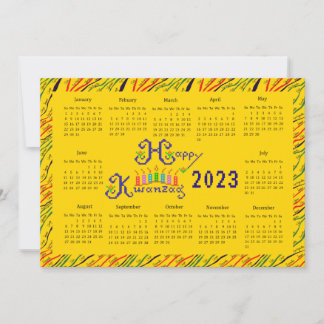 Happy Kwanzaa Hand Calendar Invitation