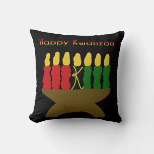Happy Kwanzaa Kinara Cushion