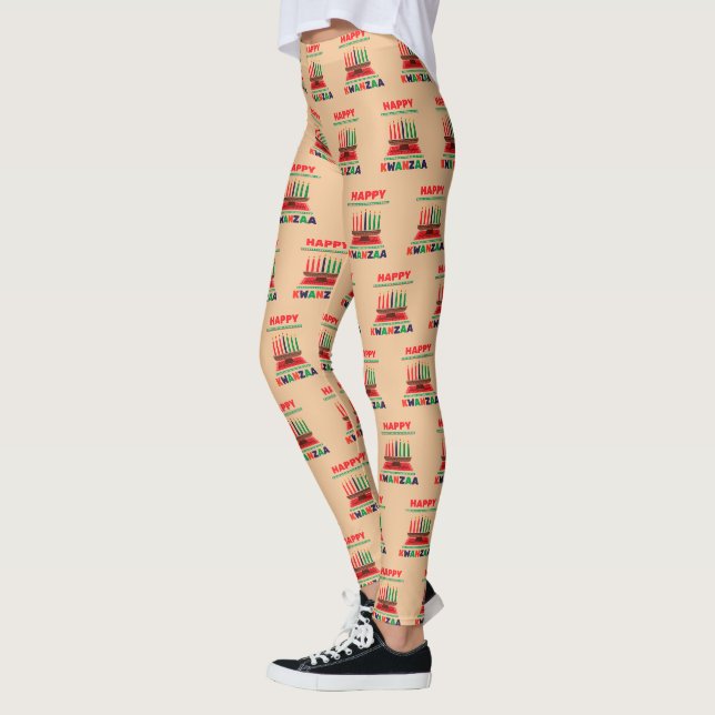 Happy Kwanzaa Kinara Leggings (Left)