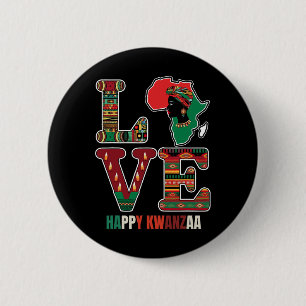 Happy Kwanzaa Kinara-seven Candles Principles Of K 6 Cm Round Badge