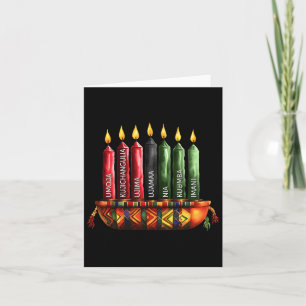 Happy Kwanzaa Kinara Seven Candles Principles Of K Card