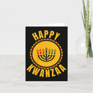 Happy Kwanzaa Kinara-seven Candles Principles Of K Card
