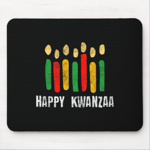 Happy Kwanzaa Kinara Seven Candles Principles Of K Mouse Pad