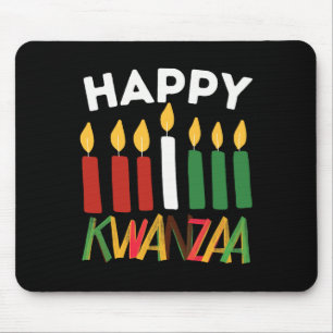Happy Kwanzaa Kinara Seven Candles Principles Of K Mouse Pad