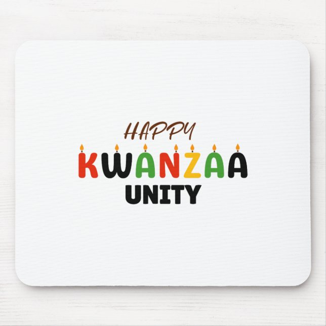 Happy Kwanzaa Kinara-seven Principles Of Kwanzaa U Mouse Pad (Front)