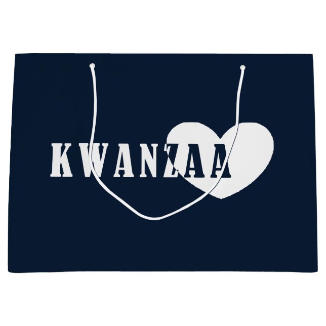 Happy Kwanzaa Large Gift Bag (Front)