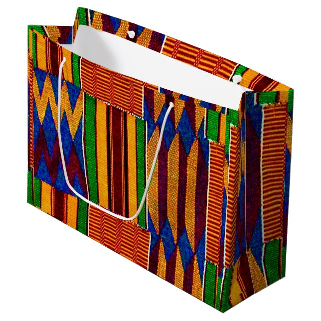 Happy Kwanzaa Large Gift Bag (Front Angled)