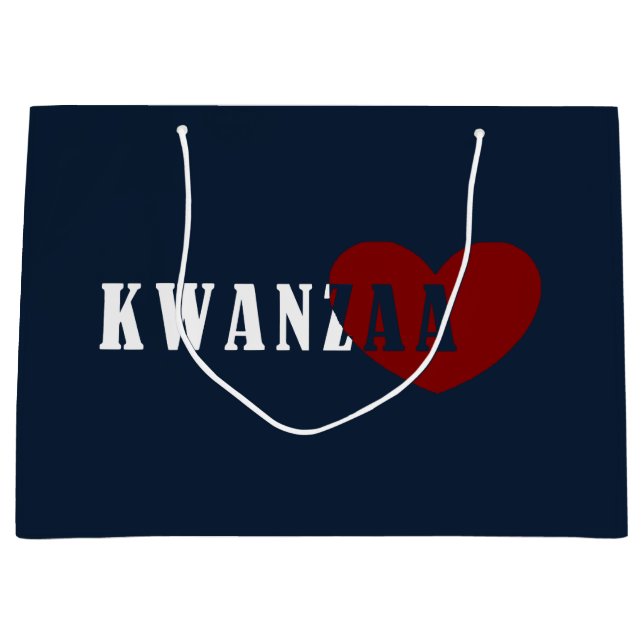 Happy Kwanzaa Large Gift Bag (Front)