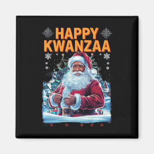 Happy Kwanzaa Merry Christmas African American Hoi Magnet