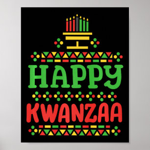 Happy Kwanzaa Merry Christmas African American Men Poster
