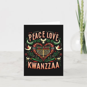 Happy Kwanzaa Peace With Love Kwanzaa African Amer Card