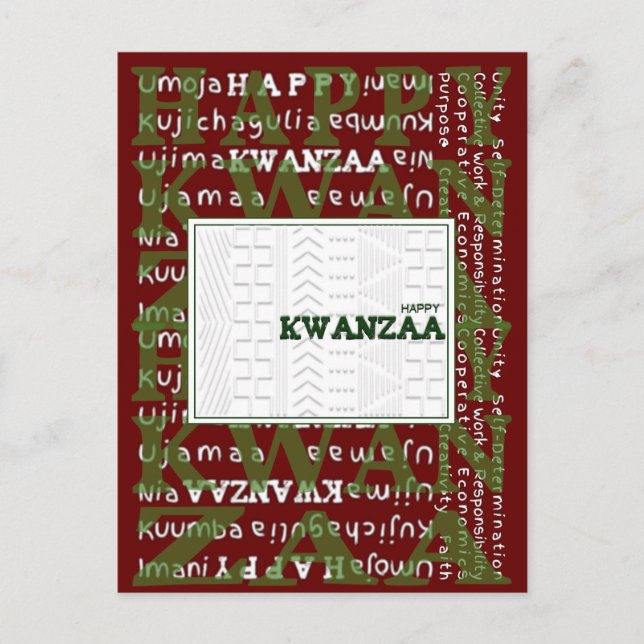 Happy Kwanzaa Postcard (Front)