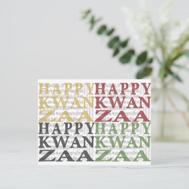 Happy Kwanzaa Postcard (Standing Front)