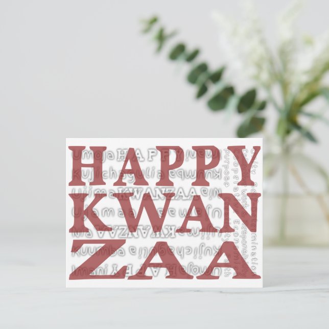 Happy Kwanzaa Postcard (Standing Front)