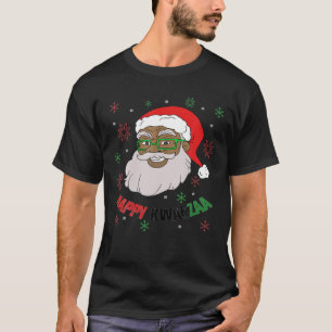 Happy Kwanzaa Santa Black Christmas African Americ T-Shirt