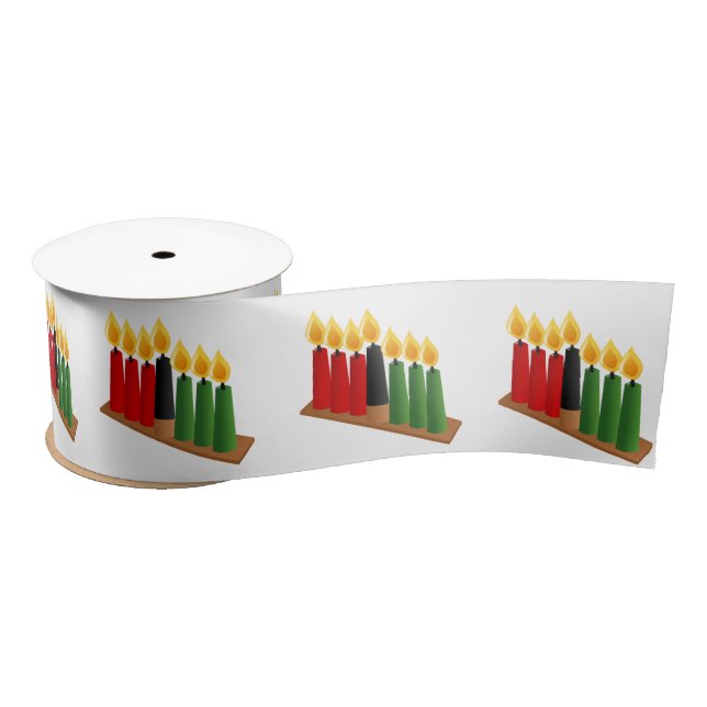 Happy Kwanzaa Satin Ribbon (Spool)