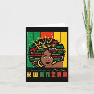 Happy Kwanzaa Seven Guidelines Of Kwanzaa Men Wome Card