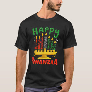 Happy Kwanzaa Seven Principles Kinara Candles Men T-Shirt