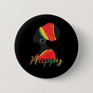 Happy Kwanzaa Seven Principles Of Kwanzaa African 6 Cm Round Badge