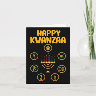 Happy Kwanzaa Seven Principles Of Kwanzaa Kinara M Card